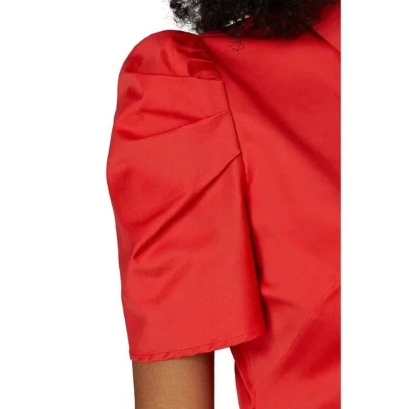 Shoshanna Red Button-Down Dress - Picture 4 of 8